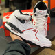 耐克（NIKE）篮球鞋男鞋2025夏季新款运动鞋AIR FLIGHT 89简版AJ4休闲鞋板鞋 FD9928-101白红 40.5