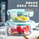 Cialcopper Round Lunch Box Worker Can Microwave Heating Special Bowl con caja de almuerzo de lonchera de vidrio de arroz Caja fresca [Básica] Ronda sin separación 1050ml*2