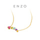 Chow Tai Fook ENZO Jungle Series 18K Gold Colorful Gemstone Necklace Set Chain Women EZV8967 Birthday Gift 40cm