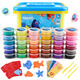 [70% neu] Eltern-Kind Pinguin Bunte Schlamm Plastil Plasticine Clay Clay Ultra-leichter Tonraum Sand 36 Farbe Disney Finding Nemo Light Schlamm Kindertag Geschenke Jungen und Mädchen Spielzeug handgefertigt DIY Storage Box Set