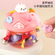 Katio Baby empuje música para mejorar el desarrollo auditivo del bebé y los juguetes de entrenamiento de cosquillas educativas Pink + Blue Cute Lindo Rabbit Ribbon empuje Música