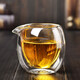 Hongtiepu Glass Thickened Fair Cup Tea Leak Tea Separator Tea Filter Kungfu Tea Set Spare Parts Double Thickened Fair Cup 220ML (Free Tea Leak