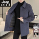 Jeep Spirit doppelseitige Wolljacke Herren Langer Wollschatzschicht Herbst und Winter verdickter Liner Kaschmirschicht Herren neues Produkt Ly2316 Marine (doppelseitiger Wollkaschmir) mittlerer Länge M (95-115jin [Jin gleich 0,5 kg]))