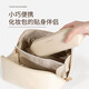 EACHY cosmetic bag makeup brush bag storage bag ins high-end Internet celebrity portable waterproof multi-functional toiletry bag brush bag brush board - milk apricot white