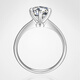 AVHE platinum white ring for wedding couple. Artificially cultivated diamond carat set wedding gift for girlfriend Qixi Festival. Platinum four-claw diamond ring-1 carat D color/VVS 9-20 circle can be noted.
