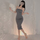 Feimu sexy Unterwäsche junge Frau höhlte den Rücken eines kreuzgestreckten Kleides 6624 sexy Pyjamas Dating Battle Robe Sexy Pyjamas Slim French Hosenders Langrock Nacht Verwenden Sie heiße sexy [sexy Up] Long Rock (Senden von Socken) + einteilige Socken (Senden von Handschuhen) + Hip-Packing-Kleidung Kleidung