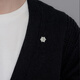 This gentleman's snowflake brooch men's suit lapel collar high-end corsage suit fashion jewelry badge pin men's accessories snowflake brooch