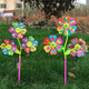 Buntes Windmühlen Kindergartenpark Event Dekoration Plastik Windmühle Kinderspielzeug landschaftlicher Windmühle Bunt sieben Blatt Windmühle