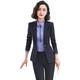 Jian Ting professional wear women's suit new fashion spring and autumn temperament women's suit work clothes suit interview formal work wear navy blue suit + trousers L