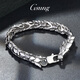 GsunG platinum bracelet men's new PT950 faucet bracelet is grand and wide. Platinum men's bracelet keel chain. Priced by gram. Contact customer service before bidding for gold price.