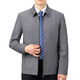 Pier Cardin middle-aged and elderly high-end wool jacket men's spring and autumn new jacket business casual loose dad's suit no iron jacket shirt 2287 lapel buttons - dark blue 2XL (185) - Recommended weight 165-175Jin [Jin equals 0.5 kg]
