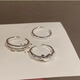 Dai Yan's love circle zircon open ring women's niche design cold style ring light luxury high-end personalized index finger ring three-piece set of personalized rings