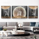 
Little Lulin living room decoration painting black, white and gray style hanging painting sofa background wall mural modern simple western wall abstract elk painting starry sky elk-15827 fabric painting 100*70 on both sides 50*70 black frame