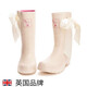 EVERCREATURES英国雨靴女雨鞋防滑水鞋女 时尚中筒 创意蝴蝶结 乳白色+蝴蝶结中筒11IDO 40(UK7)