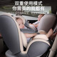 Happybe child safety seat 360-degree rotating car for infants 0-12 years old newborn baby car sleeping seat gray (isofix hard interface + steel frame) isofix hard interface