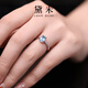 Demi Xiran topaz ring, versatile model for commuting, classic S925 silver open ring, gift for girlfriend
