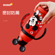 
Disney baby straw thermos cup kindergarten children children stainless steel strap portable household drinking kettle 3440 Mickey black and red-dual-use 380ml straight sucking nozzle