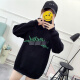 JOYOFJOY Winter Korean style long-sleeved sweatshirt women's lazy style loose hooded top women's trendy JWWY198263 black L