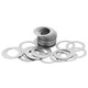 JINGGONG 304 stainless steel ultra-thin gasket metal round thin gasket flat pad bearing gap adjustment gasket M3-M40 3*5*0.1 (100 pieces)
