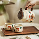 Manguangguang tea set complete set of high-end gift home teapot and cup set high-value tea set gift box housewarming birthday gift fairy tale girl-1 pot 4 cups + tray gift box