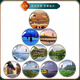 Hetuo Attractions Creative Travel Souvenirs Crystal Glass Refrigerator Magnet Hangzhou Yunnan Suzhou Landmark Building Customized Deposit