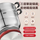 ASD stainless steel steamer, thickened bottom, steamer, grate, large soup pot for steaming steamed buns, universal for gas open flame induction cooker, double-layer steamer (glass lid) 28cm