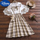 Disney brand girl girl's princess dress summer 14-15-16-year-old girl junior high school students fashionable college dress 12 9871 apricot color L (recommended weight 85-95 Jin [Jin equals 0.5 kg])