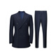 Guillaume de Mons men's suit 2025 new suit men's high-end double-breasted suit men's groom's wedding suit Prussian blue top + trousers 253026 50