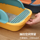 Wang Yejun cat litter box semi-enclosed top-in cat toilet to prevent splashing kitten adult cat cat litter box cat litter box with cat litter shovel large