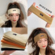 Yinyu Knitted Headband Sports Headband Winter Headband Headgear for Women Going Out Women's Autumn and Winter Forehead Warming Wool Headband 2-piece Set Black + Coffee