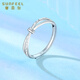 Safir platinum ring women's pt950 knot ring geometric line women's ring live ring for birthday gift, about 2.55 grams