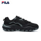 斐乐（FILA）男女同款跑步鞋舒适轻便慢跑透气休闲运动鞋七夕送掠夺者情侣鞋 黑/中灰-BM【男款】 43