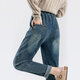 Bonaling maternity pants wears jeans, loose drawstring dad pants, Harun wide-leg pants, small casual pregnancy suit, maternity pants [drawstring style] XL code 120Jin [Jin equals 0.5 kg]-135Jin [Jin equals 0.5 kg]