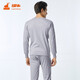 
Copper cow cotton round neck men's set, men's cotton underwear, moisture-absorbing and breathable autumn clothes and pants, close-fitting suit NN025 10 flower gray [90% cotton + 10% polyester] 2XL (180/105)