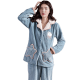 Jiaqi Pajamas Women's Autumn and Winter Coral Velvet Thickened Warm Plus Velvet Home Clothes Women's Flannel Underwear Casual Set Recommended 2071L Size 165 Recommended Weight 100-120Jin [Jin equals 0.5 kg]
