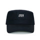 Jeep Hat Men's Fully Sealed Flat Cap Outdoor Leisure Hat Winter Solid Color Embroidered Peaked Cap Black L (56-58CM)