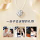 AGATHA【官方正品】人鱼之泪项链女士 生日礼物送女友闺蜜高级感锁骨链 明星同款（大号2.96克拉锆石）