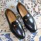 Saintnjord/Saint Nijod British Trendy Leather Business Shoes formal de cuero para la hebilla de caballos para hombres con un pie, suela suave de mocasines Negro Atmosférico 39