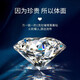 Qijun PT950 Platinum Ring One Carat Moissanite Diamond Light Luxury Couple Ring as a Chinese Valentine's Day Gift for Girlfriend PT950 Platinum Ring One Carat Men's Ring + Gift Box