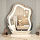 Perfeden Optional Rotating Bedroom Cloud Smart Cosmetic Mirror HD Desktop LED Light Mirror Dressing Table Cosmetic Mirror Beauty Mirror Plug-in Large Fixed Cloud Mirror White