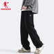 Jordan Sporthose Herrenhosen 2025 Sommer neuer Stil Straight Strick locker großer Größe Slim Running Casual Hosen Herren-Schwarzflache Mund L /175