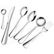Qiaoju Qiaoyou Stainless Steel Mooncake Fork Dessert Fork Salad Fruit Fork Tableware Set Household Adult Long Handled Western Food Fork Wholesale No. 1 Dinner Fork 5 Pack