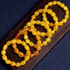 OUCERNY beeswax bracelet for men, natural amber raw stone bracelet for women, full honey chicken fat yellow beeswax single circle hand ornament 15-16g, one item, one certificate, supports re-inspection