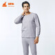 
Copper cow cotton round neck men's set, men's cotton underwear, moisture-absorbing and breathable autumn clothes and pants, close-fitting suit NN025 10 flower gray [90% cotton + 10% polyester] 2XL (180/105)