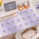 Ye Yu purple butterfly flower mouse pad super large high-value girl wrist guard computer office writing mat table pad RK-3892丨Purple thickened lock edge 80 cm * 30 cm 2MM