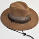 
Li Yun HouSe top hat men's summer breathable sun hat mesh hollow straw woven breathable flat brim top hat-brown M (56-58cm)