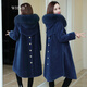 Soem Mink Fell + Fuchsfellkragen 2025 Herbst und Winter Neue HaINing Real Mink Pelzmantel Frauen mit mittlerer Länge Gongbei Sheep Scher XL 120-130jin [Jin entspricht 0,5 kg]