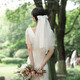 Crystal Bridal Veil Proposal and Certificate Marriage Registration Wedding Dress Headdress Bow Double-layer Mesh Wedding Photo Props