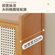 Sizhuge home door shoe cabinet 2025 new entry good-looking dormitory shoe rack with door simple rental room strong and durable brown plastic rattan door 7 layers