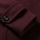 Hongdu new wool coat mid-length buckle fashionable slim suit collar daddy suit 100 wool men's jacket Burgundy EN1277-3 S 165/84A